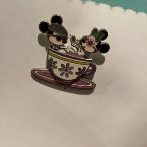 Disney Mickey and Minnie Teacup Pin - Black, Purple, Green